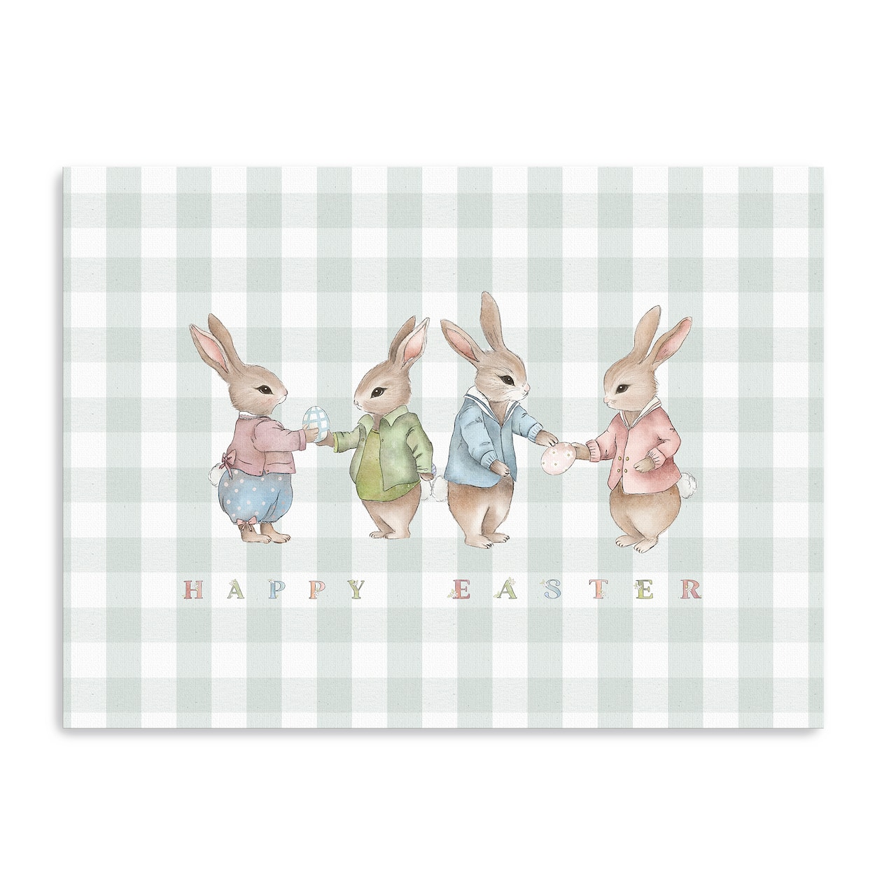 Lumaprints Easter Bunnies Light Canvas Giclée Art
